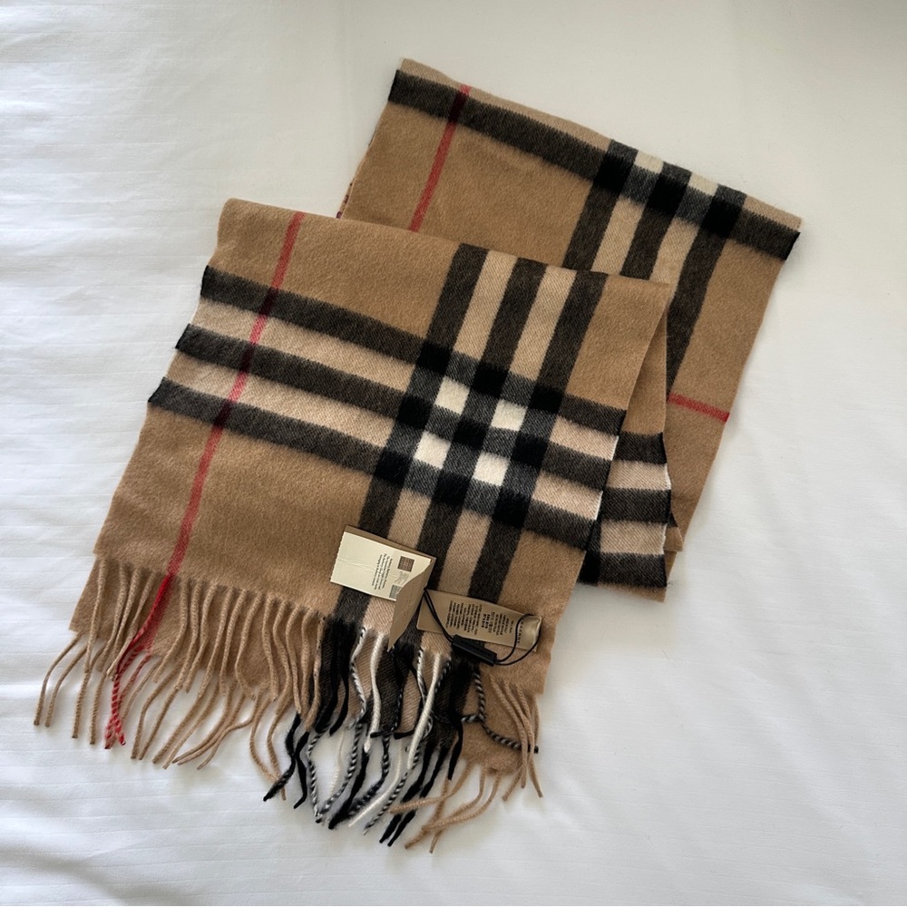 Burberry EKD Giant Check Cashmere Scarf